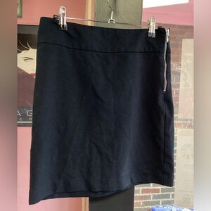 Banana Republic Navy Mini Skirt with Zipper Accent